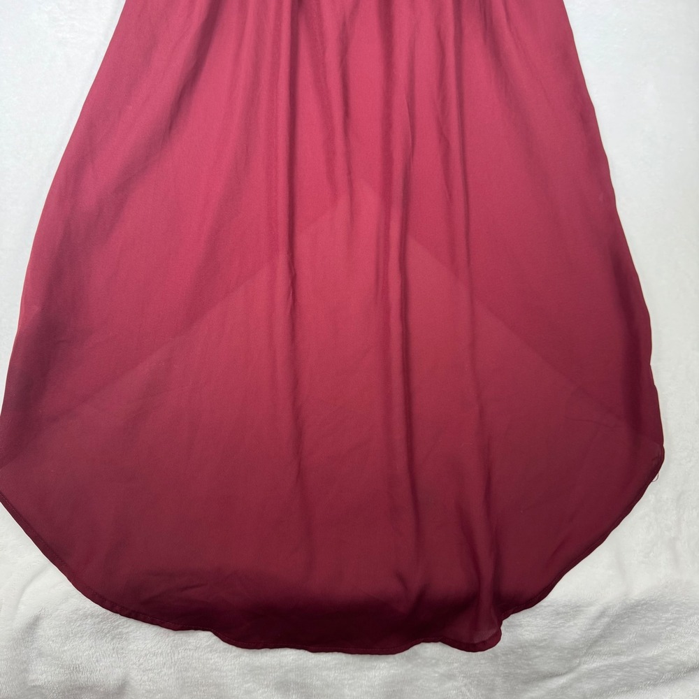 Torrid Burgundy Cold Shoulder High Low Maxi Dress 2 2X 10697312 | Womens Plus 2X - Picture 7 of 9